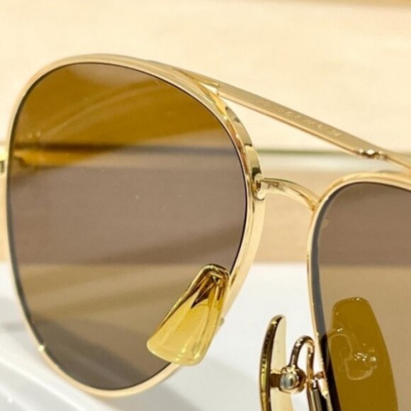 Bottega Veneta’s Gold Aviator Shades with Brown Lenses